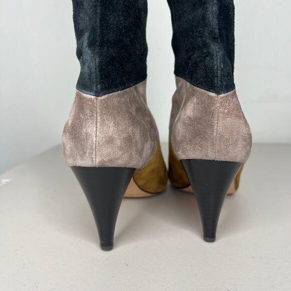 Loeffler Randall Color Block Over The Knee Suede Boots Size 8.5 - Picture 8 of 10